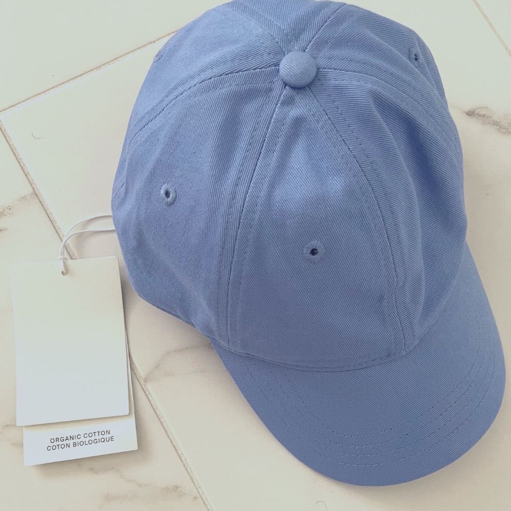 COS organic cotton baseball cap in blue
